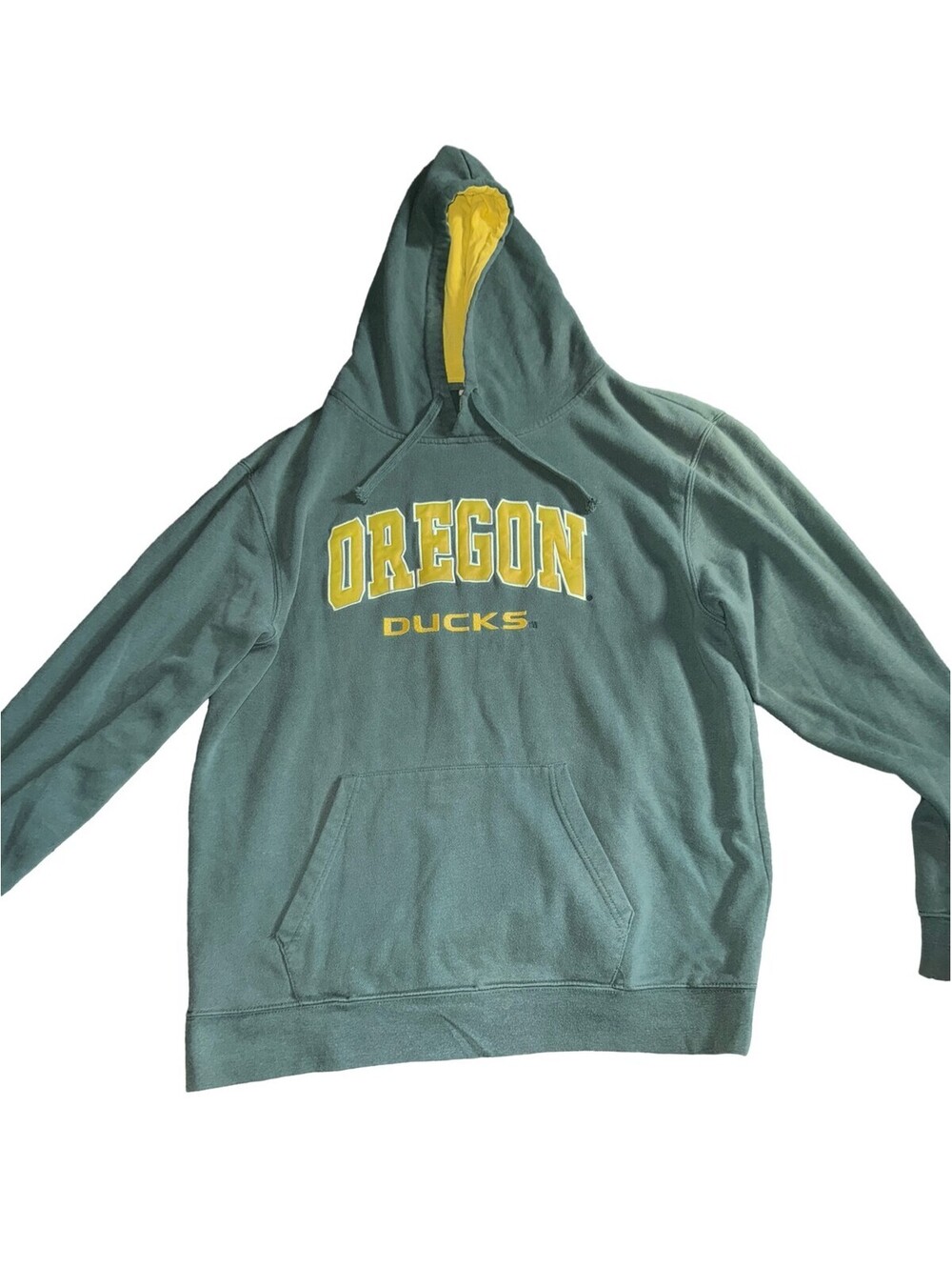 Oregon Ducks Hoodie Sweatshirt Stadium Athletics Green Yellow Men's